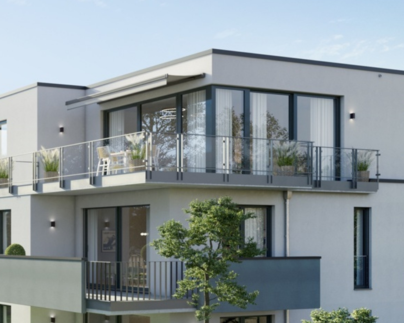 Dreifach verglaste Fenster
